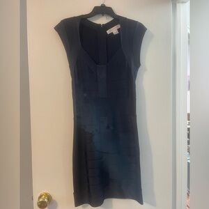 French Connection Navy Cap Sleeve Bandage Dress